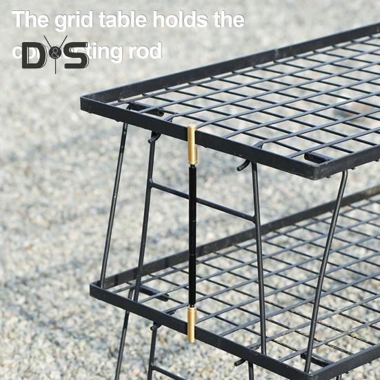 Стержень для соединения сетчатого стола, прочный алюминиевый сплав, латунные концы, регулируемый, портативный, складной, для кемпинга, крепежный металлический соединительный столб