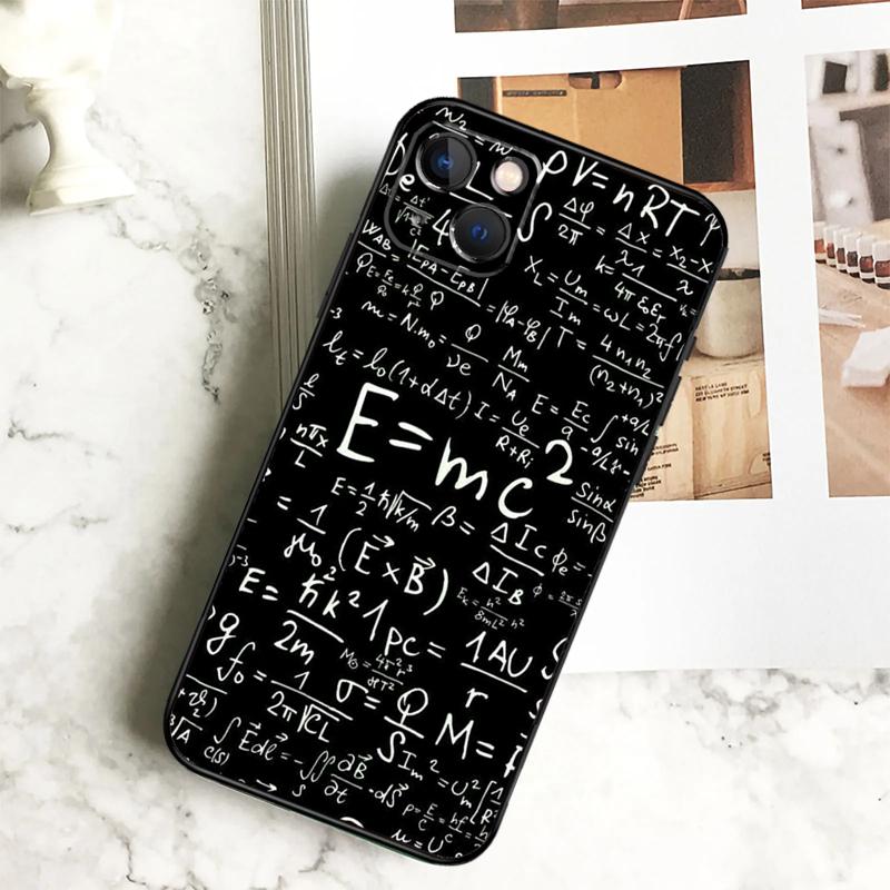 Physic Equations Math Phone Case For iPhone 15 16 Pro Max 11 12 13 14 Pro Max 7 8 Plus X XS XR 12 13 Mini Cover