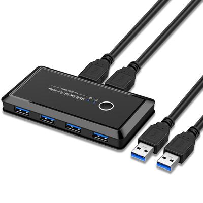 Коммутатор компьютеров Два компьютера используют общий принтер USB3.0 Sharer 4 Out 2 In Switch Адаптер