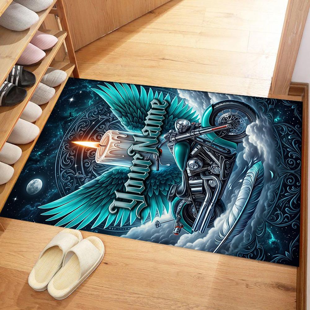Harley-davidson Motorcycles Customizable Name Carpet Suitable for Game Room Living Rooms Study room Dormitory Anti-slip Rug Decorate Offices
