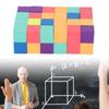 60 шт. 3D-блоки, математические счетчики, манипуляторы, красочные блоки для укладки, учебные принадлежности для классов