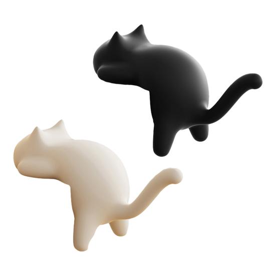 Милые Крючки-Зажимы для Края Стола Кошка Без Сверления Настольный Крючок-Вешалка Крючки Котенок Настольный Органайзер Крючки для Ключей Сумок Наушников