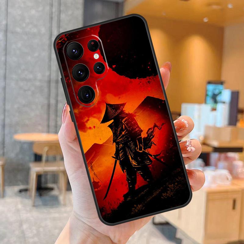 Аниме Японский Самурай Чехол для Телефона Для Samsung Galaxy S25 S24 S23 S22 S20 S21 Ultra S9 S10 Plus S25 FE Задняя Крышка