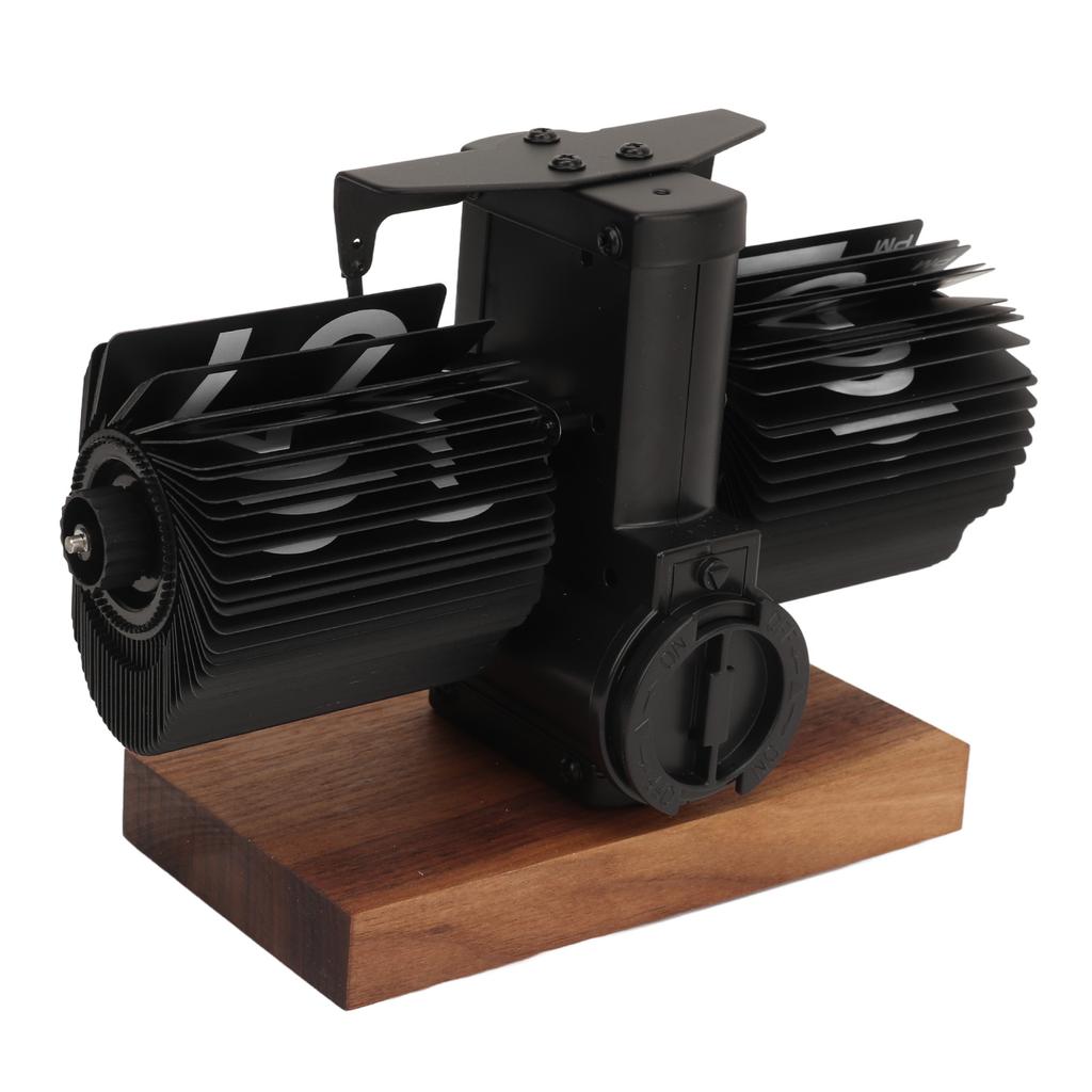 Digital Flip Down Clock Retro Automatic Turning Battery Operated Mechanical Clock for Home Room Office Decoration Stainless Steel