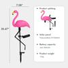 Flamingo Outdoor Landscape Yard Light Waterproof Solar Garden Lamps Lawn Lights Patio Walkway Lights Stake Light Holiday Decor