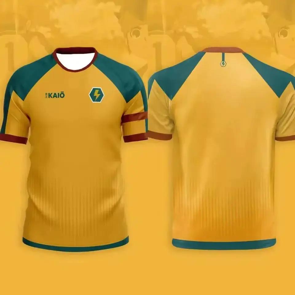 Men's Soccer T-shirt, Japanese Anime Inagi Eleven Collaboration Short-Sleeve T-shirt, Summer Comfortable Sports T-shirt for Kids and Men