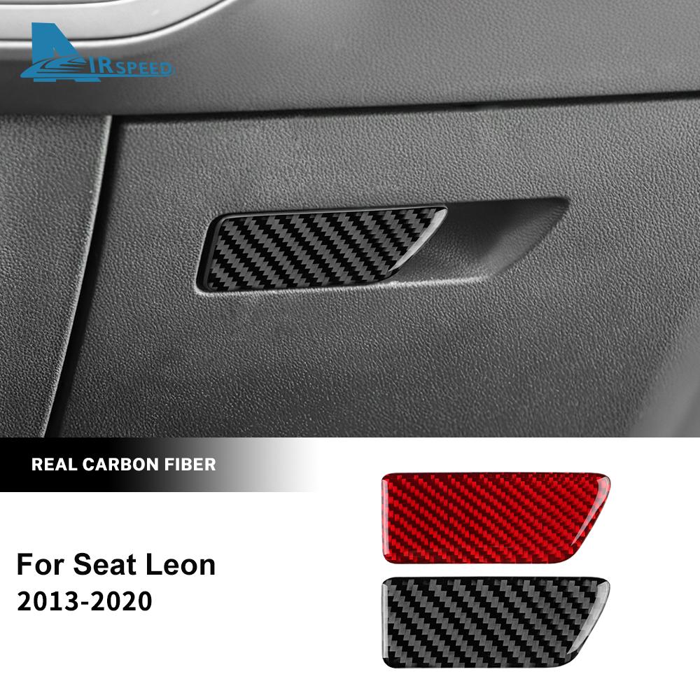 gtxbn6 Real Soft Carbon Fiber Sticker For Seat Leon MK3 2013 2014 2015 2016 2017 2018 2019 2020 LHD RHD Car Front Passenger Box Switch