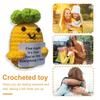 Positive Crocheted Doll with Encouraging Card Emotional Support Handmade Knitting Vegetable Fruit