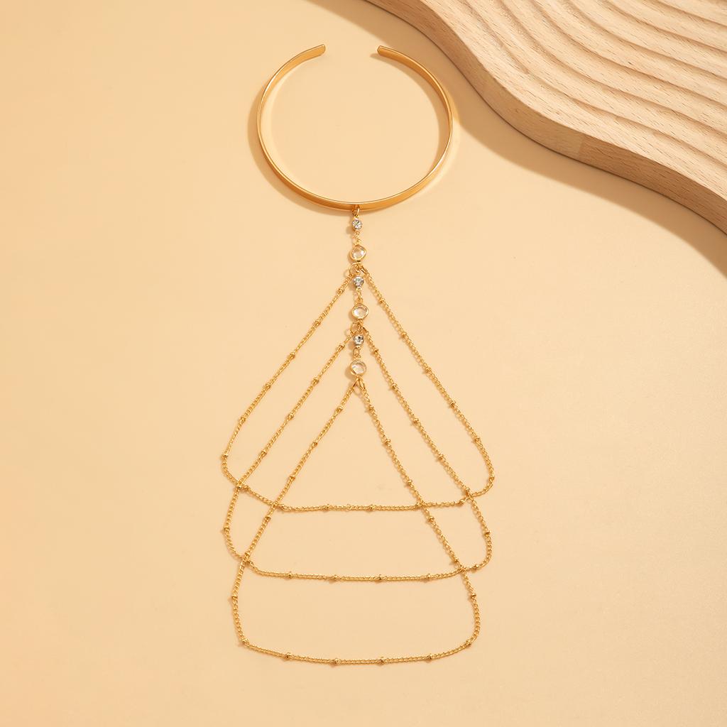 Ingemark 17 Styles Boho Crystal Pendant Cuff Open Bangles for Women Wed Bridal Goth Tassel Link Arm Bracelets Party Zircon Gift