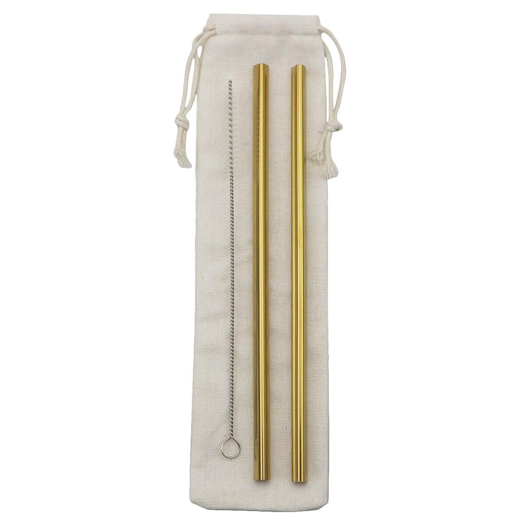 Metal Straw Reusable Drinking Straw Set 304 Stainless Steel Straw Straight Straw With Cleaner Brush Party Bar Accessories