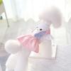 With Bow-knot Dog Dress Pullover Design Pet Pleated Skirt Creative Dog Round Neck Dress Daily