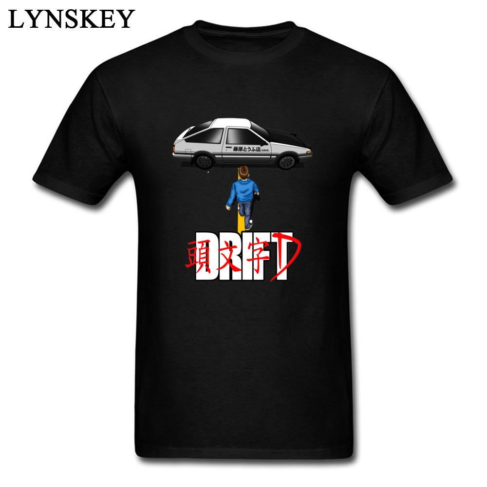 Fashion Drift Initial D Manga Movie Design Tee Shirt For Men Printed T-Shirt Summer High Quality Cotton Tops