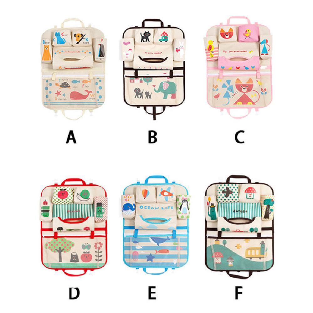 1Pc Cartoon Car Seat Back Storage Hang Bag Organizer Product Stowing Tidying Bag