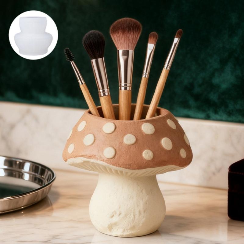 Гибкая силиконовая форма-горшок в форме гриба для Resin Art, литья бетона, цемента и декоративный контейнер для свечей