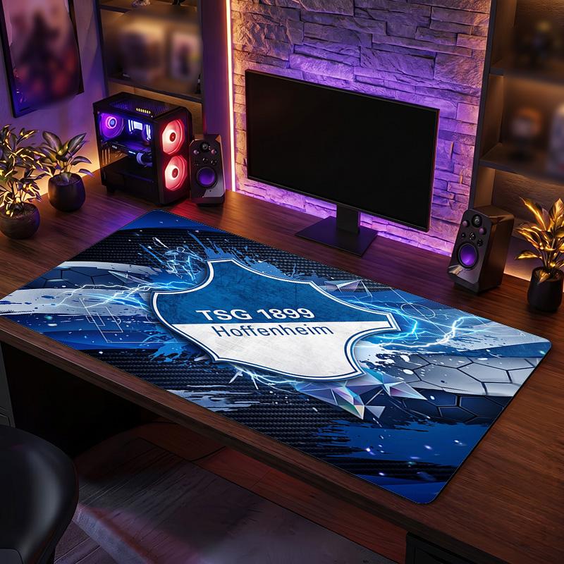 TSG Hoffenheim FC Theme Pattern Mouse Pad, Soccer Logo Design XXL Gaming Desk Mat Non-Slip Computer Mouse Pad