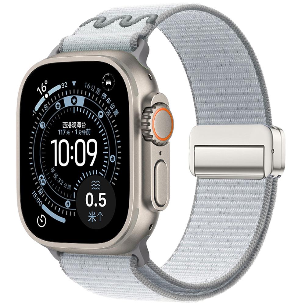 Metal Magnetic Buckle Nylon Strap for Apple Watch 3-1 49mm 11 10 46mm 42mm Breathable Band IWatch 9 8 7 6 5 SE 45mm 41mm 44mm 40 3