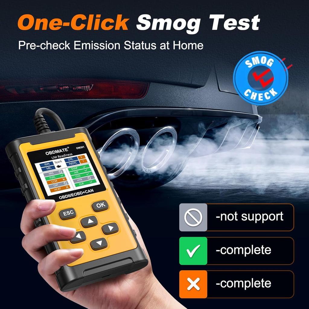Car Scanner, Read&Clear Codes| Wireless Printing| Battery Voltage Test| Graphic Live Data, 2025 Upgraded Check Engine Code Reader OBDII Diagnostic