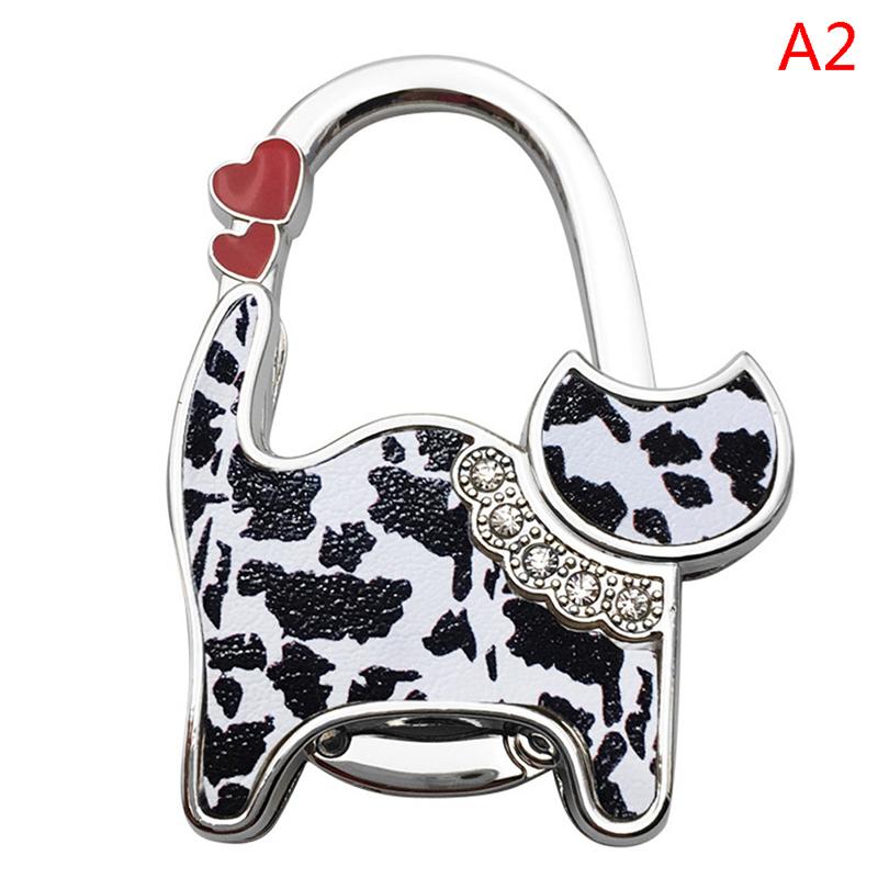 Cat Shape Folding Handbag Hook Holder Purse Hanger Table Edge Hanging Hooks