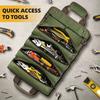 Men Multi-function Oxford Roll Bag Tools Carry Pouch Dad Portable Multi-Purpose Tools Zipper Storage Bags Not Included Tools