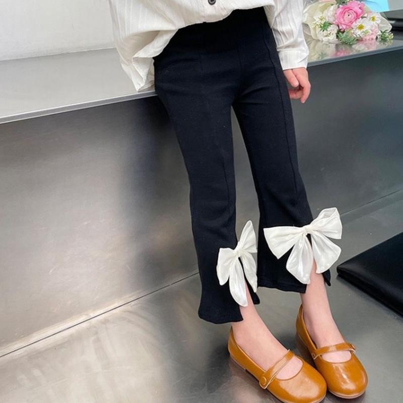 Детские расклешенные брюки для девочек, Новое поступление, детские повседневные хлопковые леггинсы для детей от 2 до 8 лет, детские осенние школьные брюки для маленьких девочек