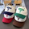 Fashion Patchwork Kids Baseball Cap Embroidered Letter Children Peaked Cap 3-8Years Boy Girl Duck Tongue Hat Baby Sunshade Visors