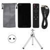 Portable DLP HD for Android 7.1 Bluetooth WiFi Projector Black with Remote Control 110-240V(2+16G