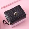 Tri-fold Short Women's Bag Multifunctional Fashion Card Holder Position Clutch Female Small Bag Coin Purse Wallet CLE