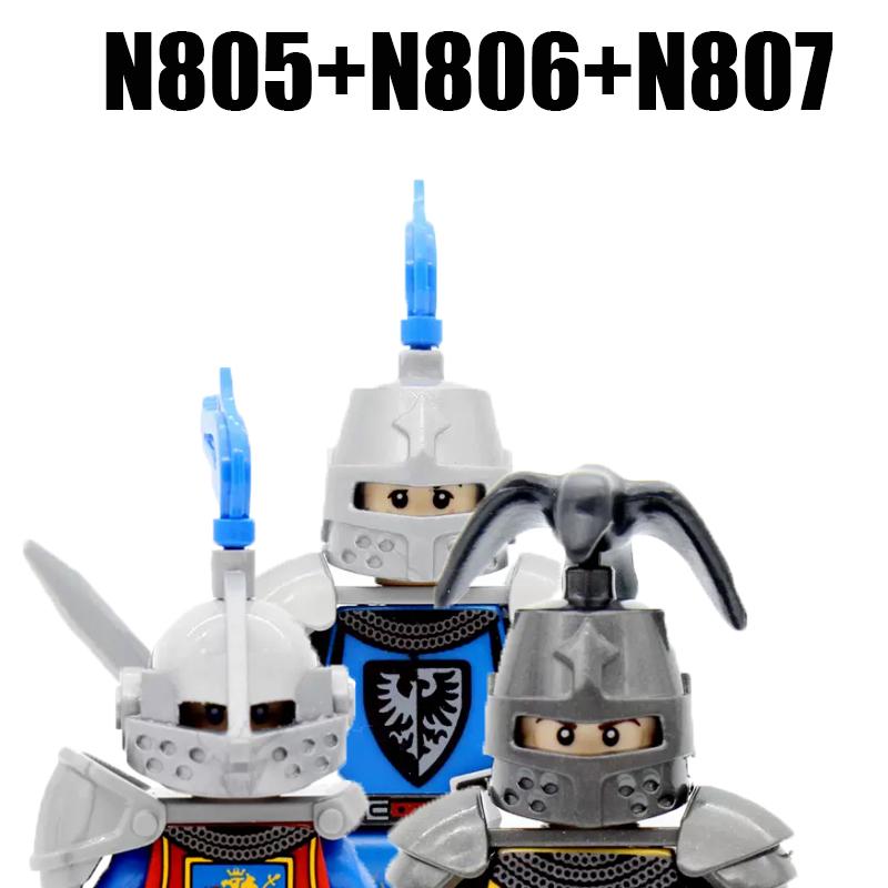 MOC Средневековый Король Строительные Блоки Армия Замок Ворон Красный Лев Черный Орел Рыцарь Фигурки Солдат Мечи Щит Оружие Кирпичики Игрушки