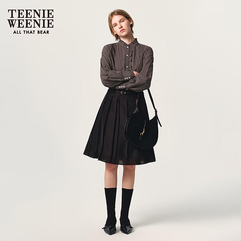 Teenie Weenie Женская клетчатая рубашка с мишкой