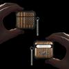 Деревянный чехол Carveit для AirPods 4 (2024) (USB-C) 4-е поколение, Гравированная деревянная крышка, ударопрочная из ТПУ, Быстросъемная титановая застежка