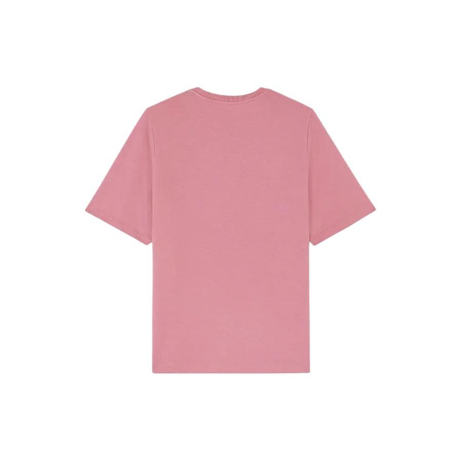 Maison Kitsune Ss24 Fox Pattern Embroidered Crew Neck Short Sleeve T-Shirt Women T-Shirts Rose-Pink MW00127KJ0119-P625