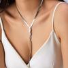 Sexy Goth Adjustable Long Snake Chain Necklace For Women Vintage Weave Twisted Link Chest Clavicle Choker Neck Jewelry Gift