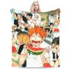 Пледы с изображением японского аниме Haikyuu Флисовые Летние Многофункциональные Теплые Пледы для Постельного Белья Коврик для Улицы Кусок