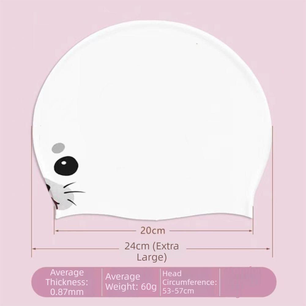 Waterproof Swimming Hat Cartoon Animal Printed Cap Cute Silicone Swim Cap  Pool Use