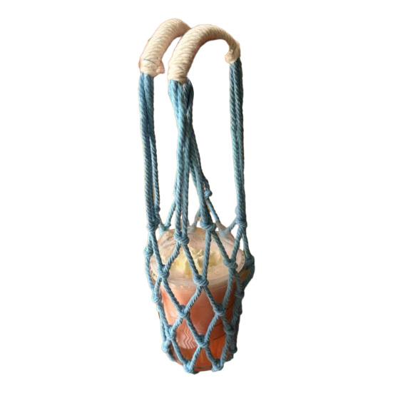 Handwoven Cup Sling Bag Hand Knitted Reusable Coffee Cup Holder Tea Cold Brew Carrier Decorative Water Cup Covers