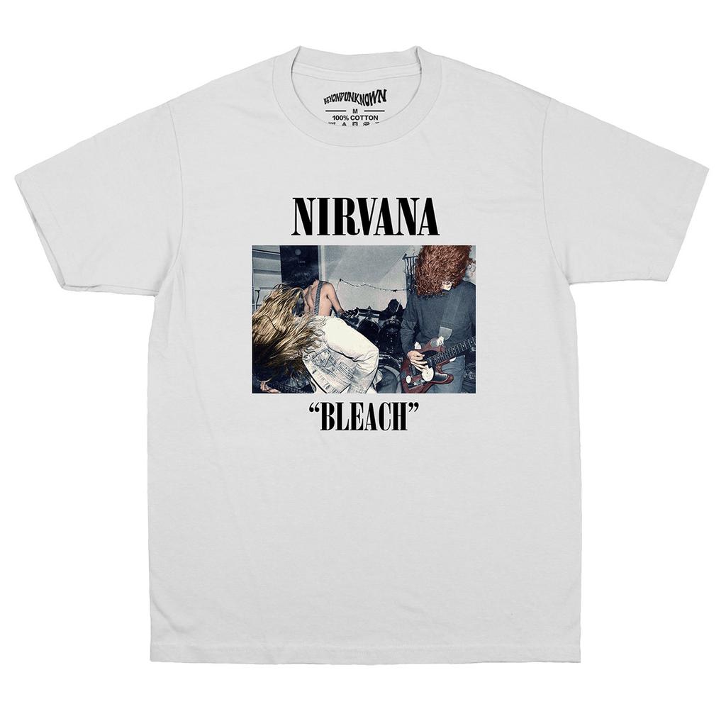 Футболка Nirvana Bleach Гранж Рок-музыка Курт Кобейн Панк Короткий рукав Хлопок Печатная одежда Y2K Унисекс Топ