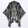 New Simple Geometric Split Jacquard Thickened Shawl Cape Autumn and Winter Warm Scarf Shawl