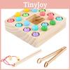 Wooden Magnetic Fishing Toy With Clip Beads For Childrens Educational Play
