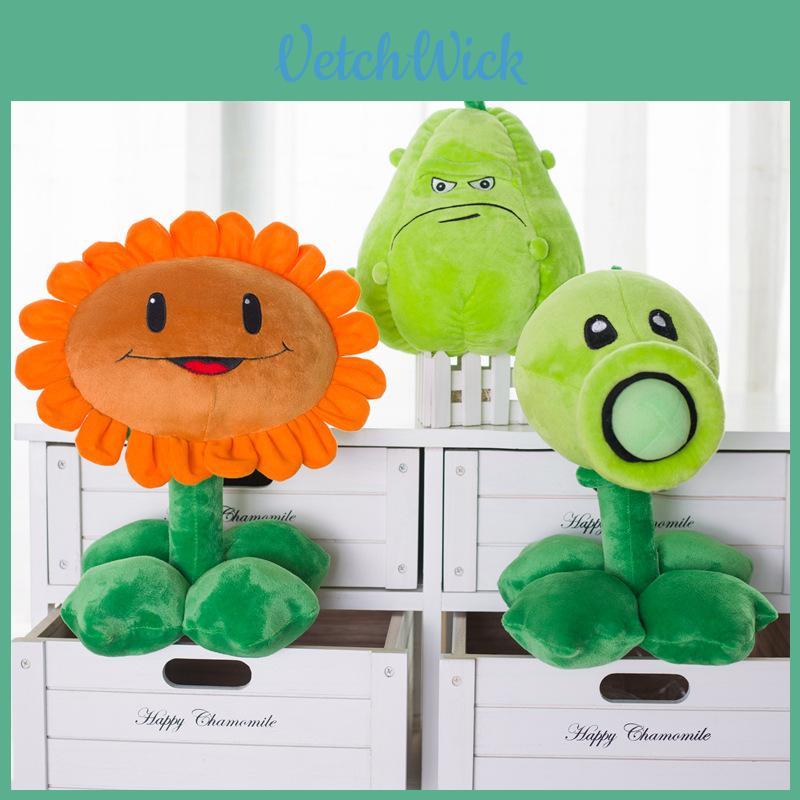 Premium Quality Plants Vs. Zombies Sunflower Melon Peas Plush Toy Soft Stuffed Doll Perfect For Kids