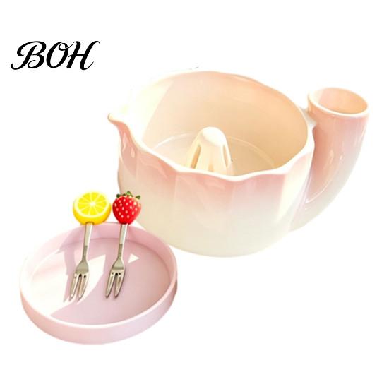Ceramic Fruit Bowl for Kitchen Berry Washing with Drainage Holes, Self Rinsing Swirl Wide Mouth Lace Edge Colander, Large Capacity Colander
