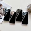 Black for iPhone17 star metallic paint mobile phone protective case 13 fine hole 16/15/14 glass 12 premium simple