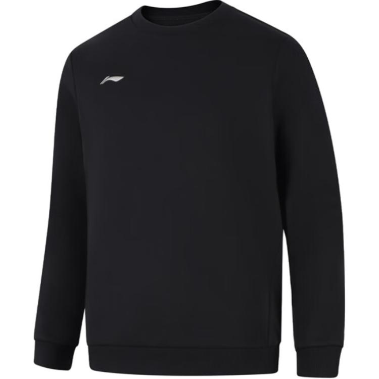 Li Ning Удобная повседневная толстовка с капюшоном Мужская толстовка с капюшоном Черная AWDUB25-1