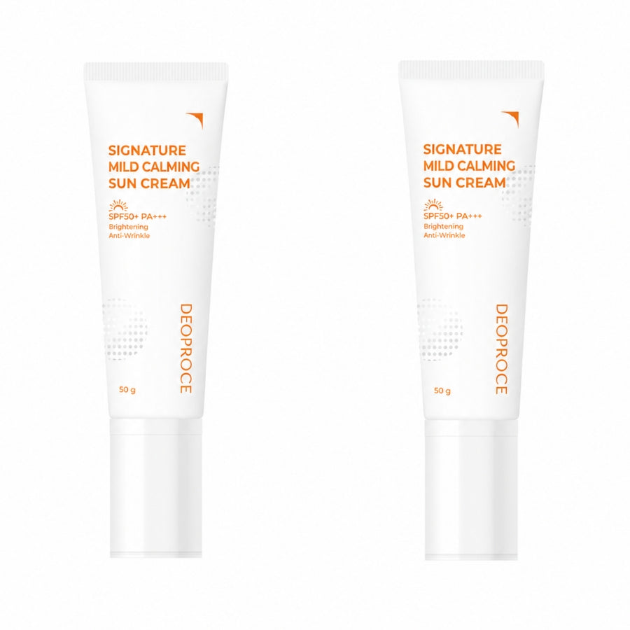 Deoproce Signature Мягкий успокаивающий солнцезащитный крем SPF50+ PA++++ 50г*1шт/2шт/3шт/4шт