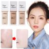 Long-lasting Oil Control Liquid Foundation Isolation Concealer Foundation Multiuse Waterproof Anti-sweat Non-stick Powder Liquid Foundation 30ml
