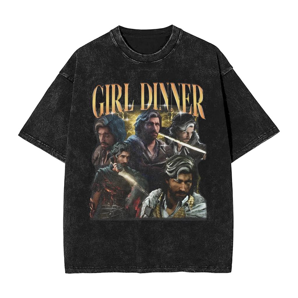 Футболки RPG Игра Цитаты Clair Obscur Мужские Повседневные Хлопковые Футболки С Круглым Вырезом и Коротким Рукавом Одежда