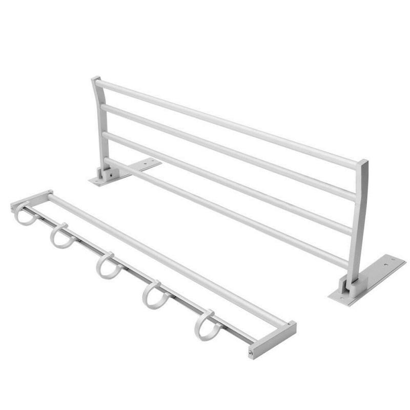2-уровневая вешалка для полотенец для ванной комнаты, настенное крепление, органайзер для туалета и душа в отеле