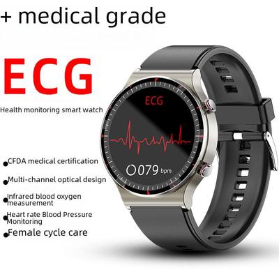 Фитнес-смарт-часы ЭКГ: Медицинский монитор сердечного ритма, артериального давления и кислорода