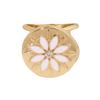 Elegant Scarf Holder Retro Flower Ring, Rhinestone Clip, Ring Decorative Slide for Women Neckerchiefs Shirts Shawls Eight-petal