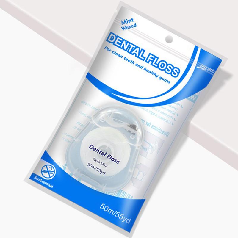 50M портативный зубочистка инструмент для чистки зубов с футляром практичные принадлежности для гигиены полости рта