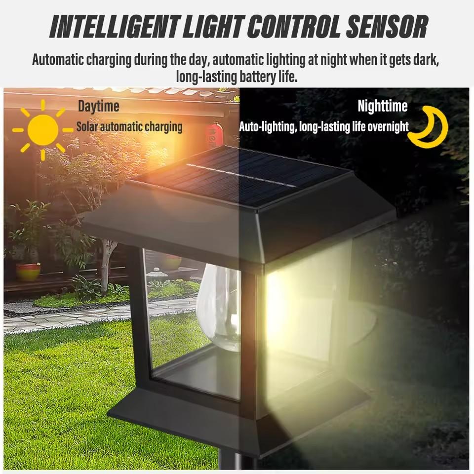 Светодиодный водонепроницаемый солнечный светильник, уличный солнечный садовый фонарь, освещение для дорожек, ландшафтное освещение для газона, патио, двора, украшения дорожек